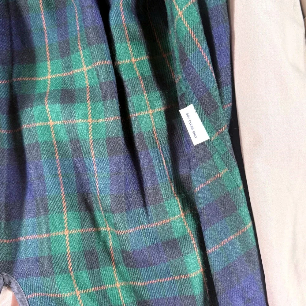 VTG Misty Harbor Original Trench Coat Women 10 Beige Plaid Lined Double Breasted